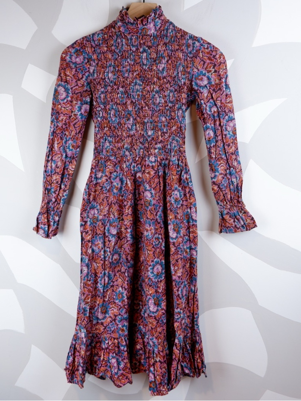 Vintage 70's Mr. Kolbert Mock Neck Midi Dress